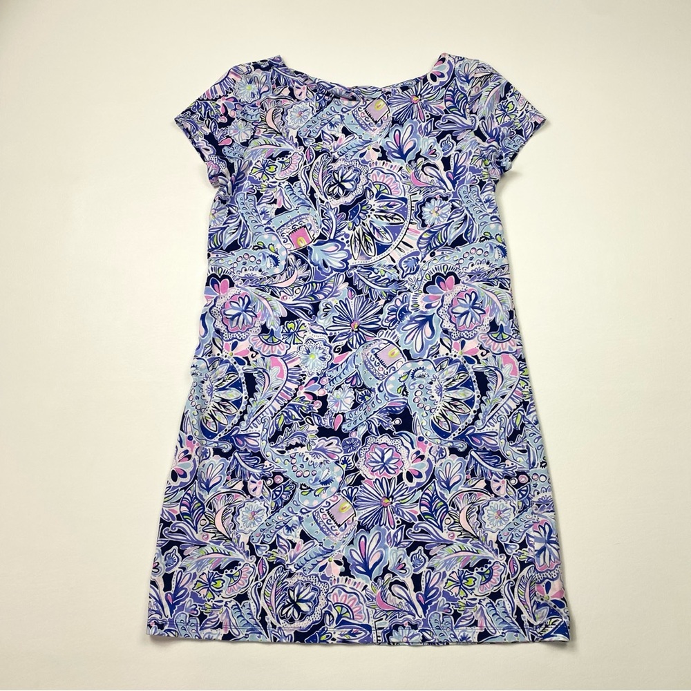 Women’s Lilly Pulitzer Short Sleeve Namastay In The Jungle Bay Dress Size Medium